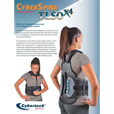 کمربند طبی پیشرفته قرقره ای ستون فقرات Cyberspine TLSO