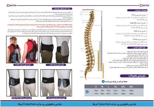 کمربند طبی پیشرفته قرقره ای ستون فقرات Cyberspine TLSO